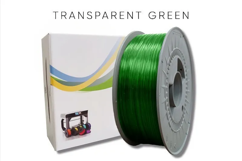 Filamento PETG 1Kg 1,75 Verde Translúcido